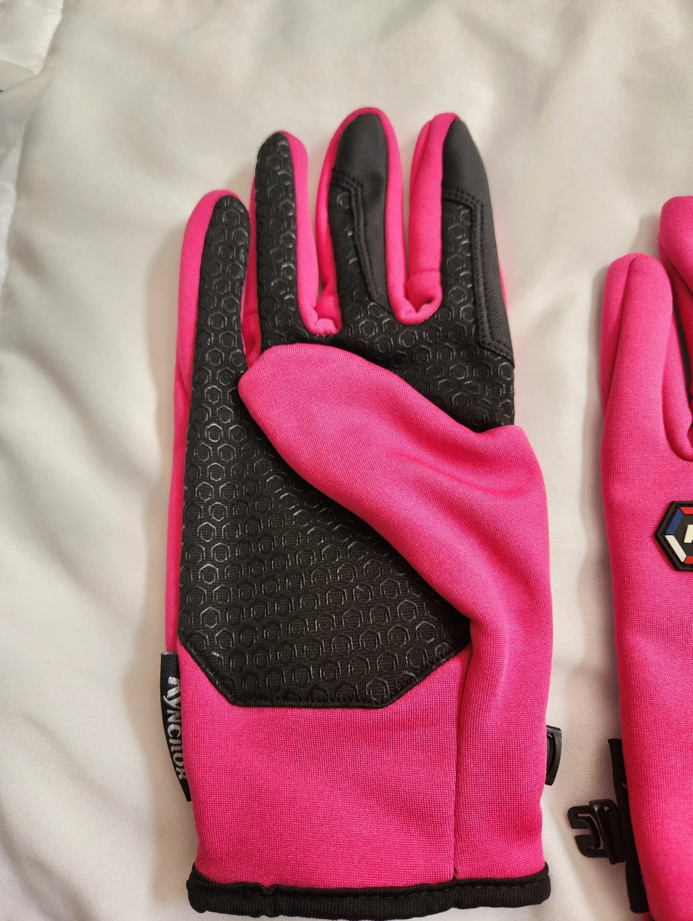 Womans Pink Winter Sport Gloves, Touchscreen